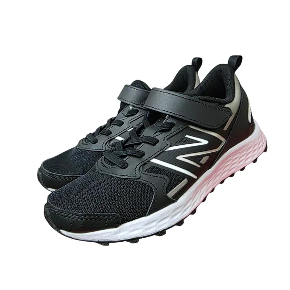 New Balance Fresh Foam 650 Youth 1.5 Wide Black Bungee Lace And Strap - Picture 3 of 4